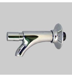 RUBINETTO A PULSANTE SEMPLICE OTTONE CROMATO - 1/2