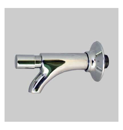 RUBINETTO A PULSANTE SEMPLICE OTTONE CROMATO - 1/2