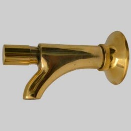 RUBINETTO A PULSANTE SEMPLICE OTTONE GIALLO - 1/2