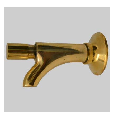 RUBINETTO A PULSANTE SEMPLICE OTTONE GIALLO - 1/2