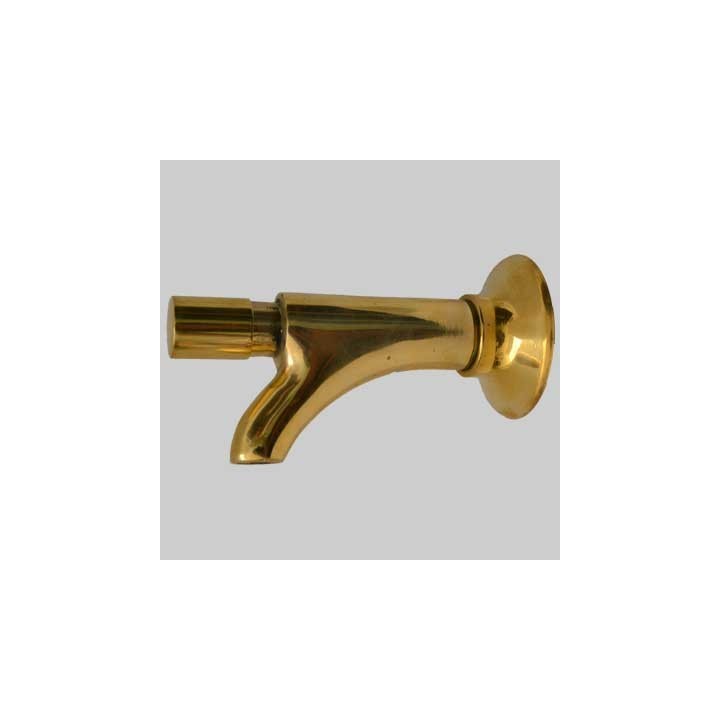 RUBINETTO A PULSANTE SEMPLICE OTTONE GIALLO - 1/2