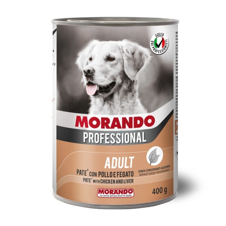 CIBO CANE MORANDO LATT 400 G PAT POLLO FEGATO