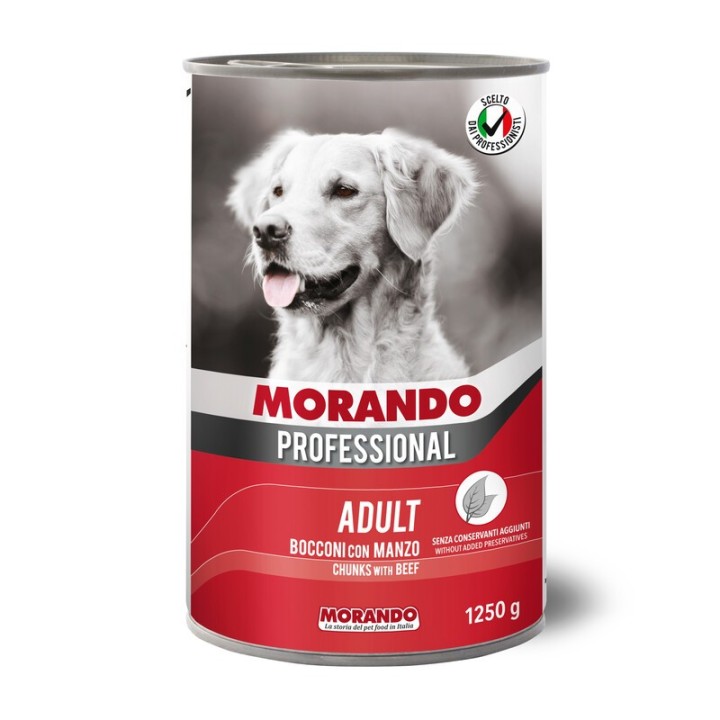 CIBO CANE MORANDO LATT 1250 G MANZO