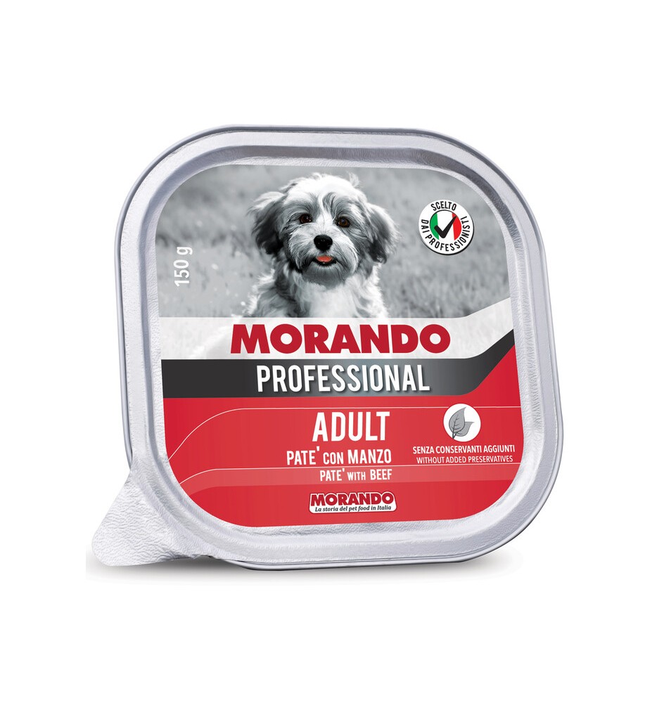 CIBO CANE MORANDO VSC 150 G PATE MANZO