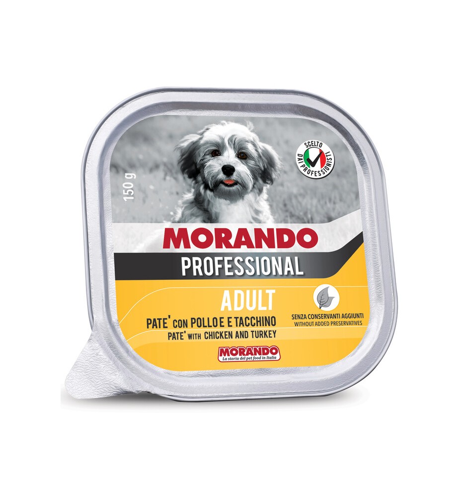 CIBO CANE MORANDO VSC 150 G PATE POLLO TACCHIN