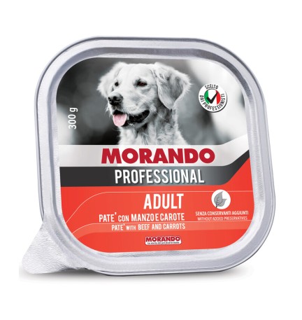 CIBO CANE MORANDO VSC 300 G PATE MANZO CAROTE