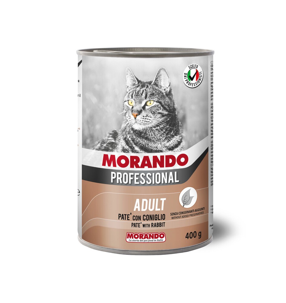 CIBO GATTO MORANDO LATT 400 G PAT CONIGLIO