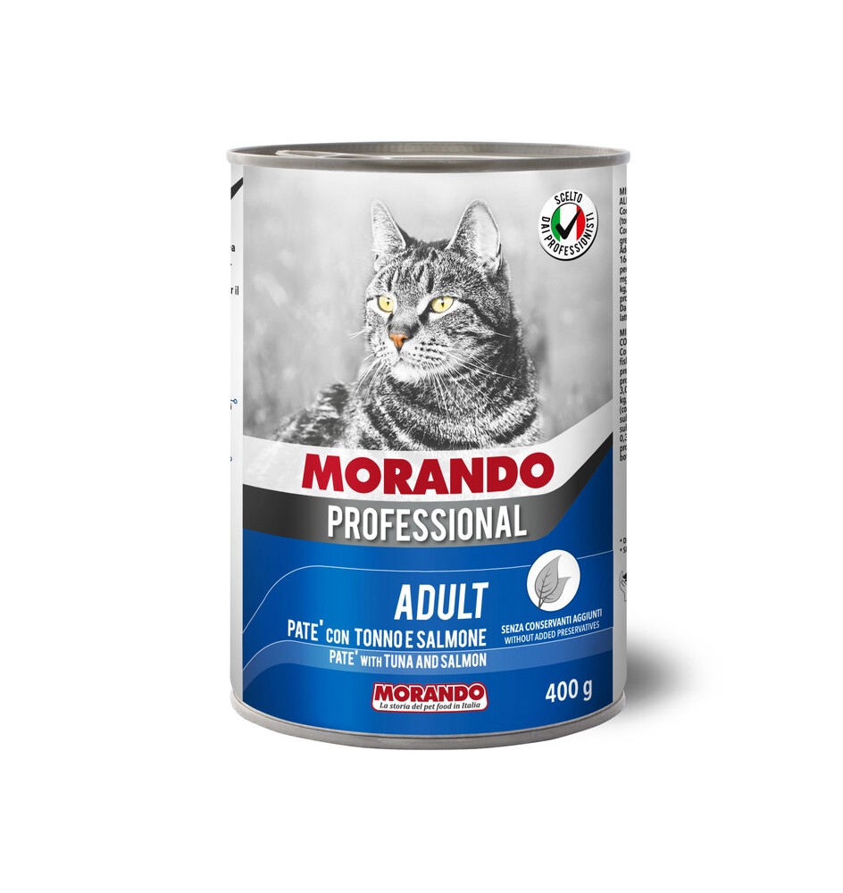 CIBO GATTO MORANDO LATT 400 G PAT TONNO SALMON