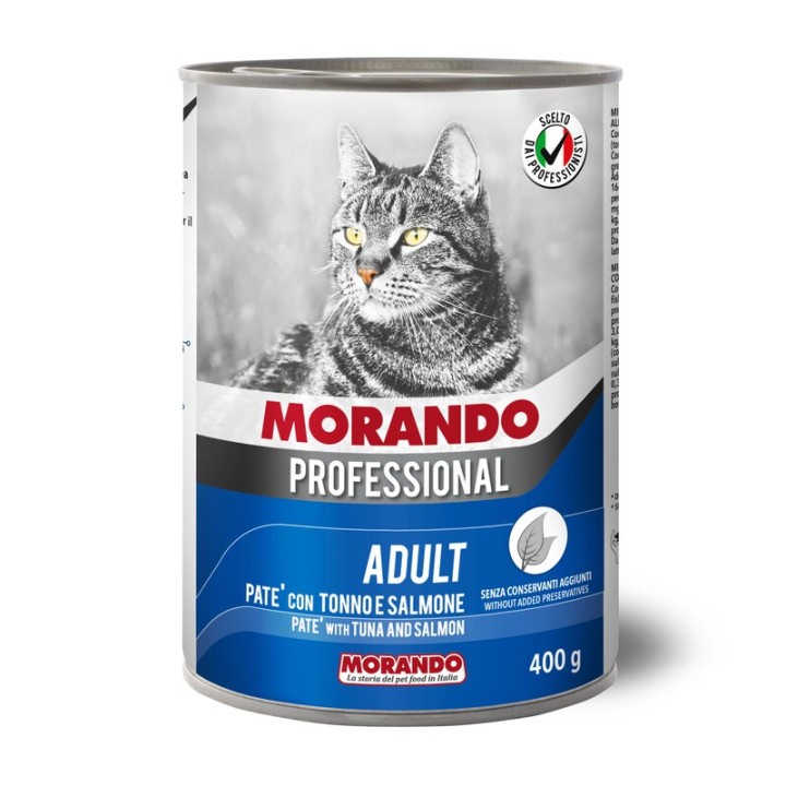 CIBO GATTO MORANDO LATT 400 G PAT TONNO SALMON