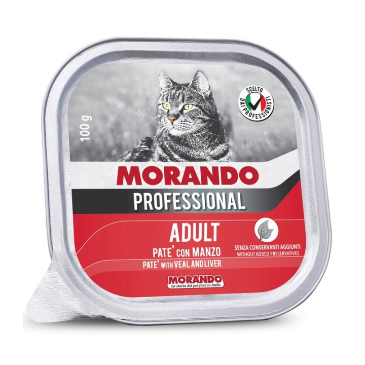 CIBO GATTO MORANDO VSC 100 G PATE MANZO