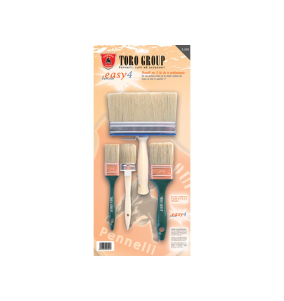 SET 4 PENNELLI SETOLA BIONDA EASY4 S/550