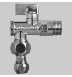 RUBINETTO FILTRO SOTTOLAVABO 775 A SFERA CON SNODO - 1/2x10 c/rosetta
