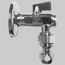 RUBINETTO FILTRO SOTTOLAVABO R12 A SFERA CON SNODO - 1/2x10 c/rosetta