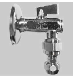 RUBINETTO FILTRO SOTTOLAVABO R12 A SFERA CON SNODO - 1/2x10 c/rosetta