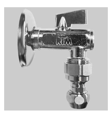 RUBINETTO FILTRO SOTTOLAVABO R12 A SFERA CON SNODO - 1/2x10 c/rosetta