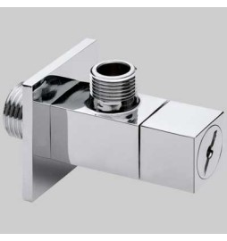 RUBINETTO FILTRO SOTTOLAVABO QUADRO - 1/2 x 3/8 - 10 c/rosetta