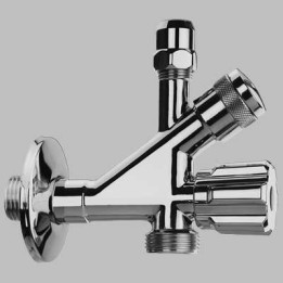 RUBINETTO COMBINATO SOTTOLAVABO E LAVATRICE CON FILTRO - Ø 10 3/4x1/2