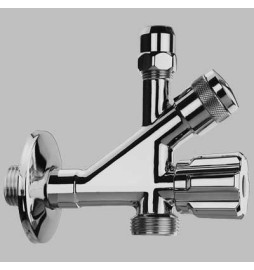 RUBINETTO COMBINATO SOTTOLAVABO E LAVATRICE CON FILTRO - Ø 10 3/4x1/2