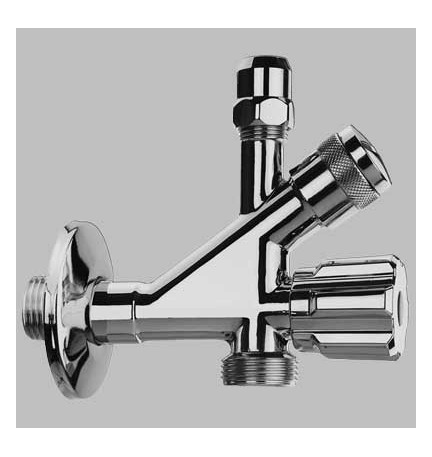 RUBINETTO COMBINATO SOTTOLAVABO E LAVATRICE CON FILTRO - Ø 10 3/4x1/2