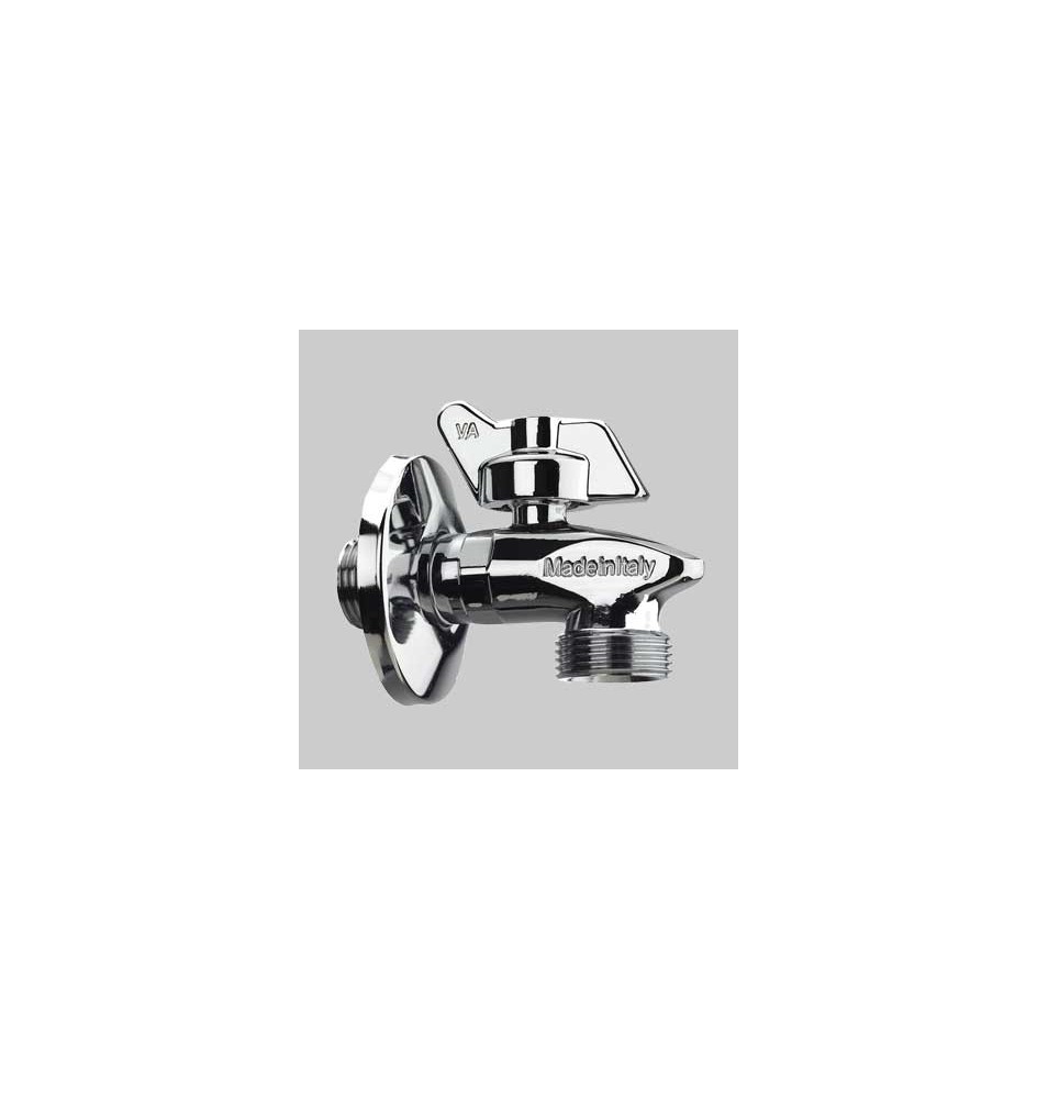 RUBINETTO LAVATRICE A SFERA SQUALO - 1/2x3/4 c/rosetta
