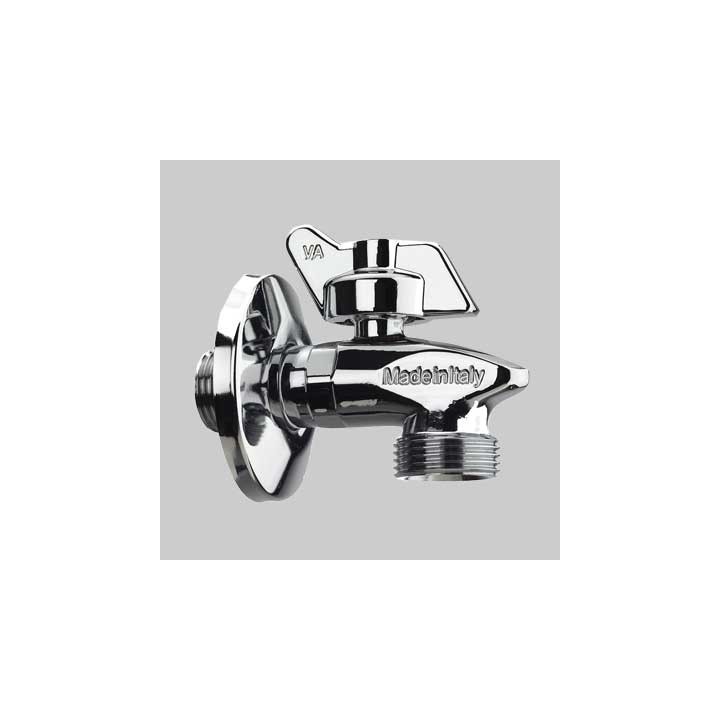 RUBINETTO LAVATRICE A SFERA SQUALO - 1/2x3/4 c/rosetta