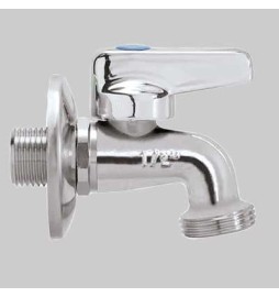 RUBINETTO LAVATRICE A SFERA LUSSO - 1/2x3/4 c/rosetta