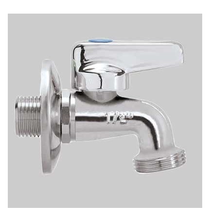 RUBINETTO LAVATRICE A SFERA LUSSO - 1/2x3/4 c/rosetta