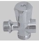 RUBINETTO PER LAVATRICE A 3 VIE - 1/2x3/4 cromato