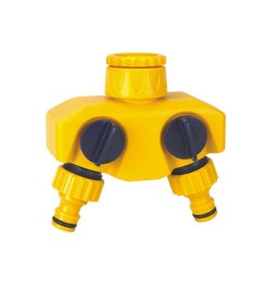 PRESA RUBINETTO 2 VIE CON LEVE DI ARRESTO 3/4 x 1/2