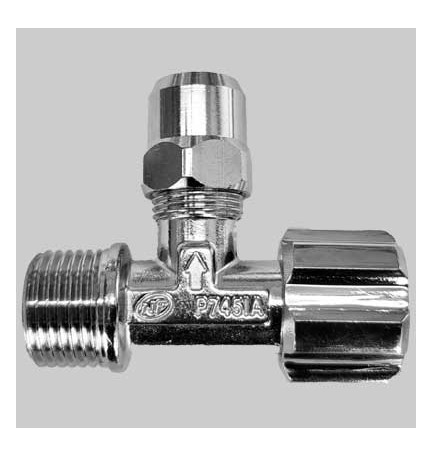 RUBINETTO A CURVA PER CASSETTA WC - Ø 10 1/2x3/8