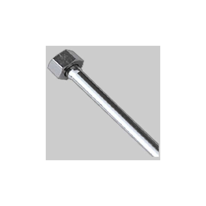 TUBETTO RAME CROMATO COMPLETO DI CALOTTA 1/2 FEMMINA MM 10 - cm 35