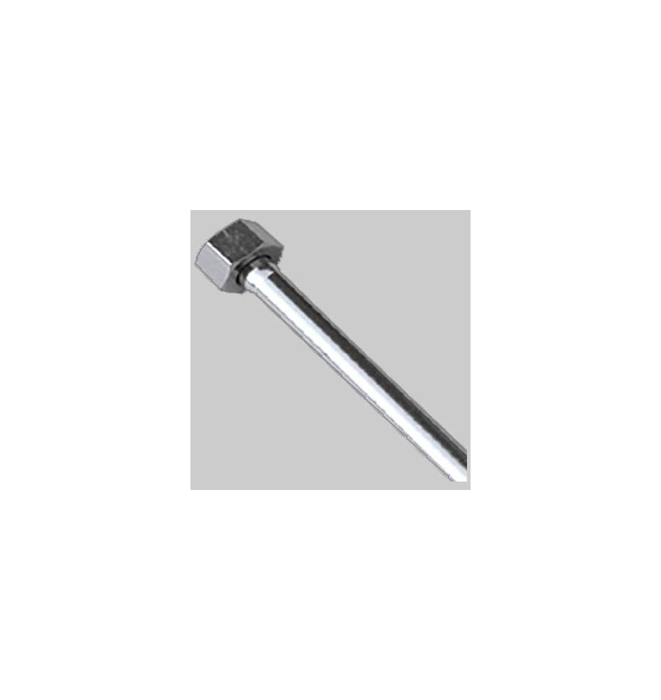 TUBETTO RAME CROMATO COMPLETO DI CALOTTA 1/2 FEMMINA MM 10 - cm 40