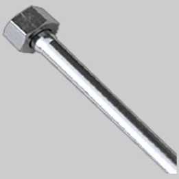 TUBETTO RAME CROMATO COMPLETO DI CALOTTA 1/2 FEMMINA MM 10 - cm 60