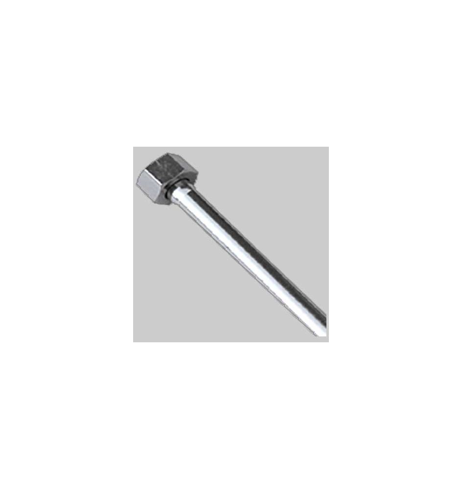 TUBETTO RAME CROMATO COMPLETO DI CALOTTA 1/2 FEMMINA MM 12 - cm 35