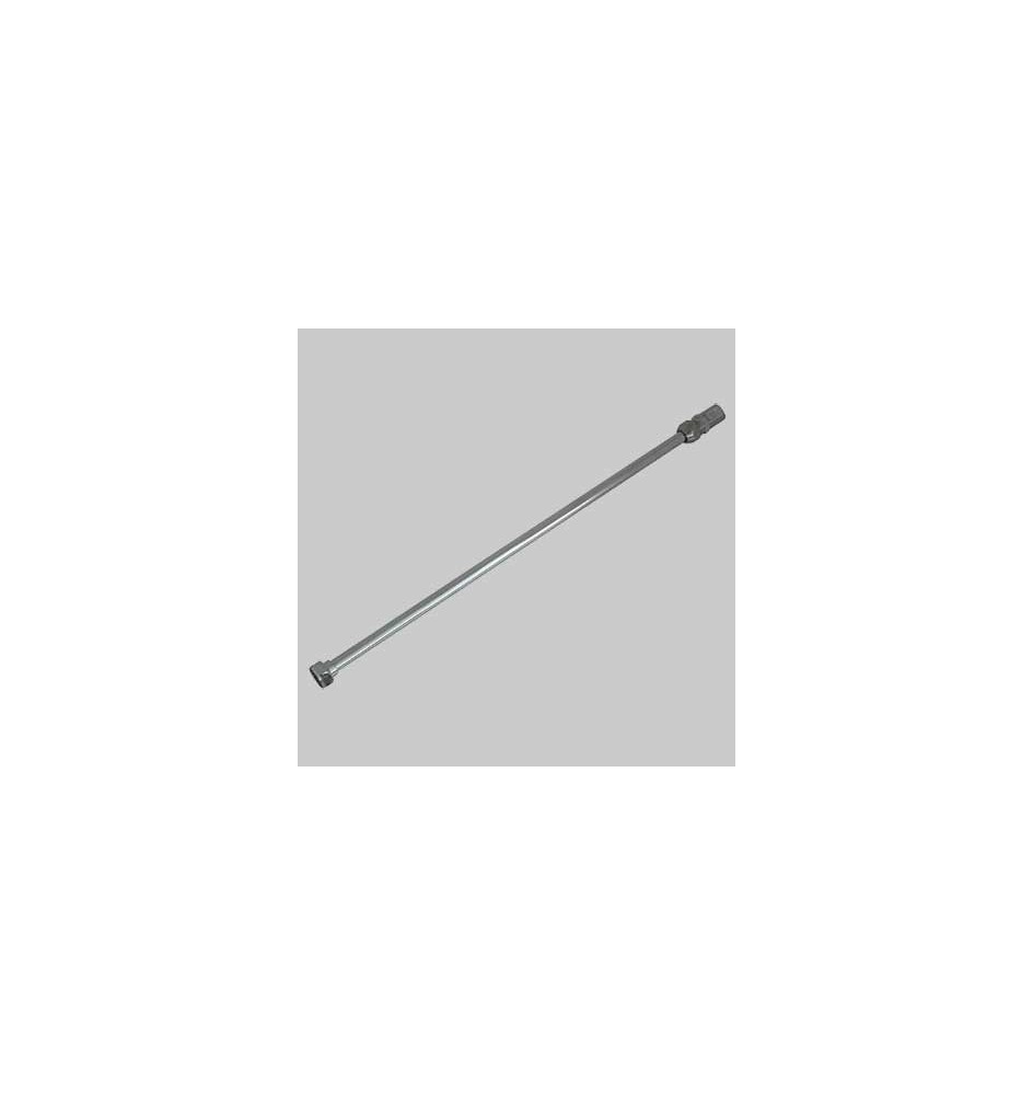 TUBO RAME CROMATO CON FLANGIA E RACCORDO Ø 10 - MF 3/8x3/8 cm 30
