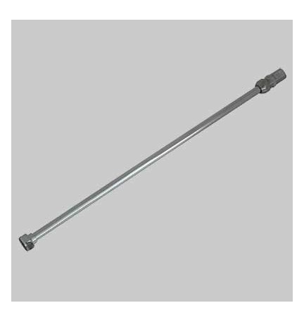 TUBO RAME CROMATO CON FLANGIA E RACCORDO Ø 10 - MF 3/8x3/8 cm 30