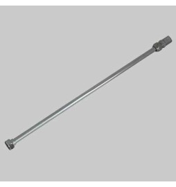 TUBO RAME CROMATO CON FLANGIA E RACCORDO Ø 10 - MF 3/8x3/8 cm 50