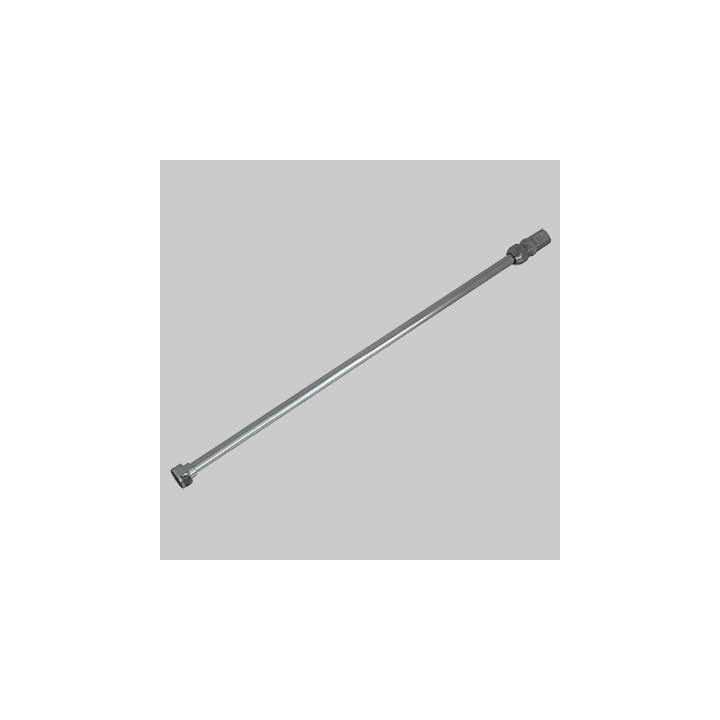 TUBO RAME CROMATO CON FLANGIA E RACCORDO Ø 10 - MF 3/8x3/8 cm100