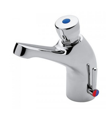 MISCELATORE LAVABO CON ARRESTO TEMPORIZZATO SERIE CLASSICA Cromo