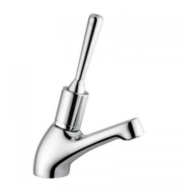 RUBINETTO LAVABO TEMPORIZZATO CON LEVA ANTISVITAMENTO Cromo