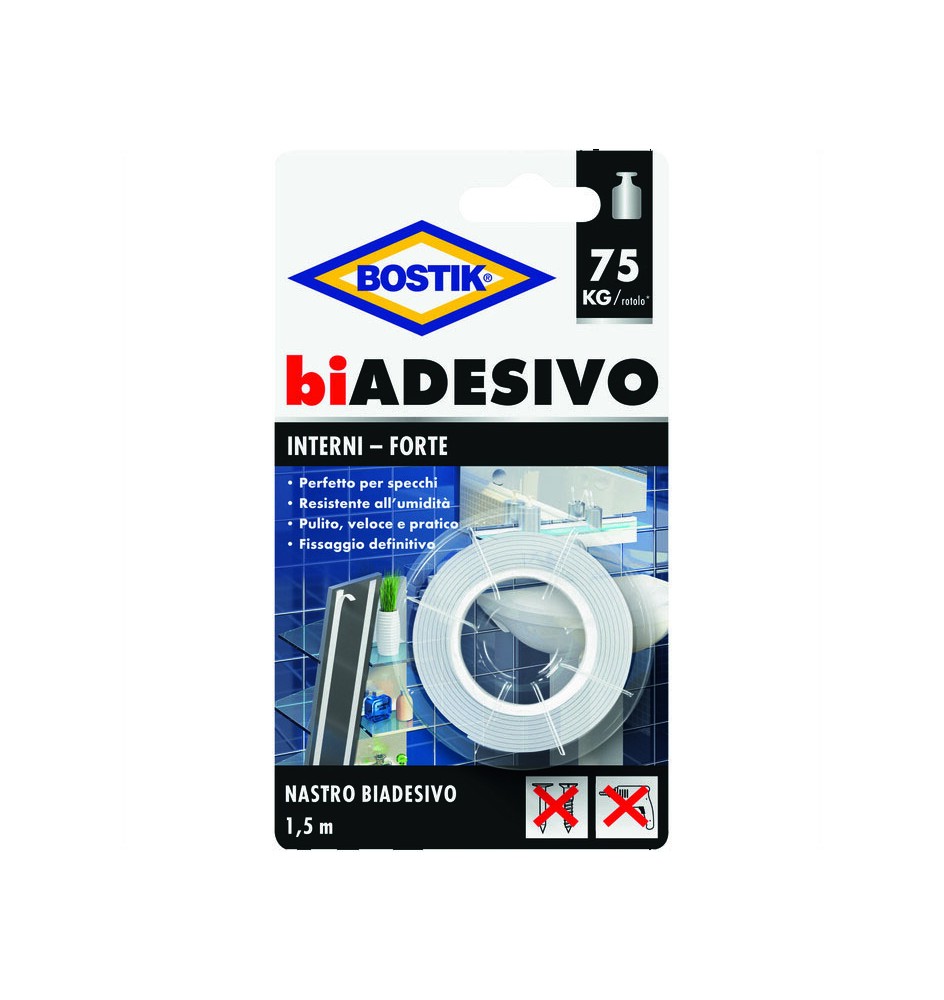 BOSTIK NASTRO BIADESIVO INTERNI 19MMX1,5M BLISTER