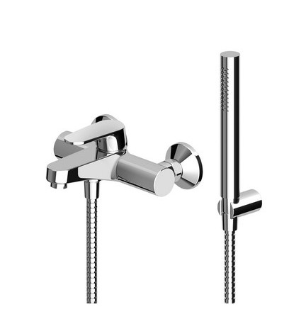 MONOCOMANDO VASCA-DOCCIA ESTERNO C/ACCESSORI SERIE SUN Cromo