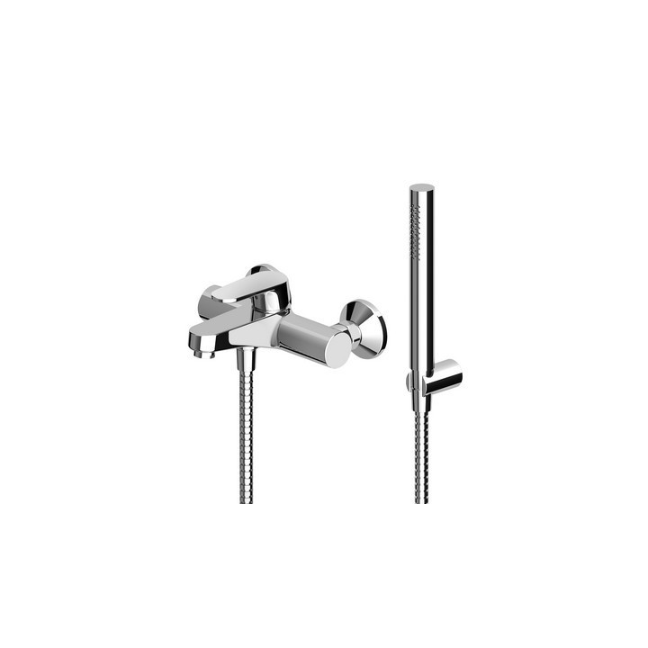 MONOCOMANDO VASCA-DOCCIA ESTERNO C/ACCESSORI SERIE SUN Cromo