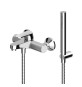 MONOCOMANDO VASCA-DOCCIA ESTERNO C/ACCESSORI SERIE SUN Cromo
