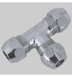 RACCORDO A TEE UGUALE CROMATO - 12x12x12
