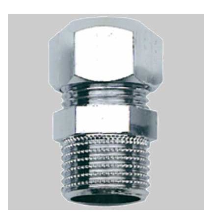 RACCORDO DIRITTO MASCHIO OTTONE CROMATO - 3/8x3/8 mm 10
