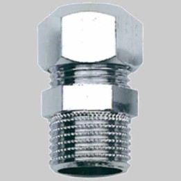 RACCORDO DIRITTO MASCHIO OTTONE CROMATO - 1/2x3/8 mm 10