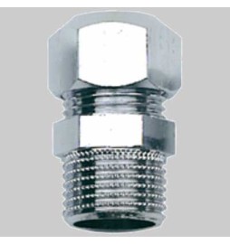 RACCORDO DIRITTO MASCHIO OTTONE CROMATO - 1/2x3/8 mm 10
