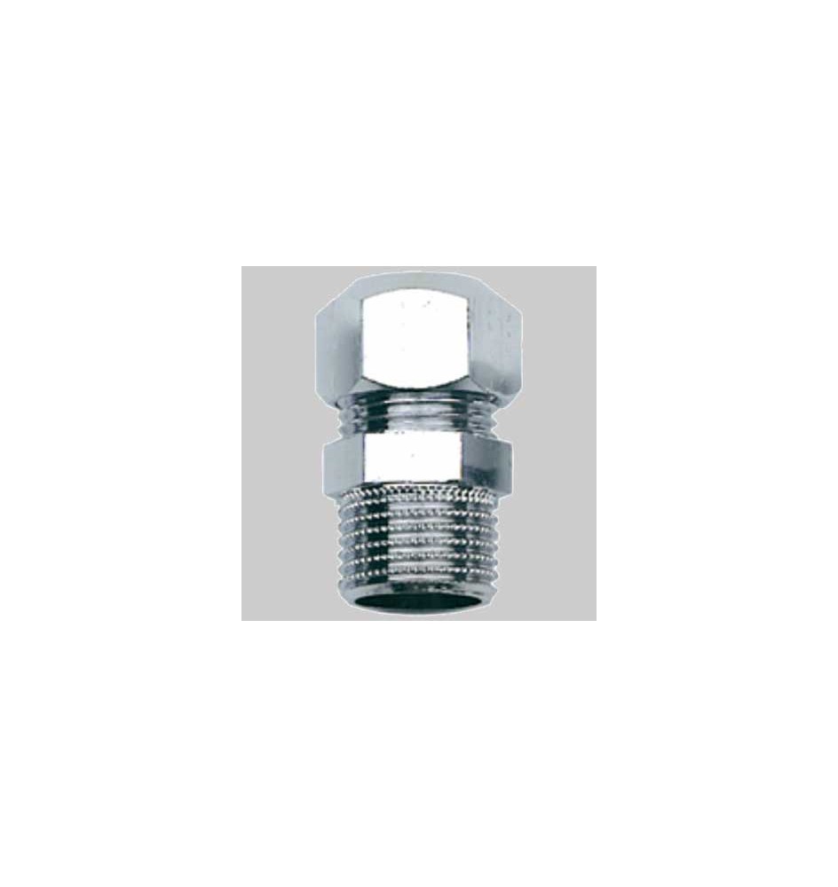 RACCORDO DIRITTO MASCHIO OTTONE CROMATO - 1/2x3/8 mm 10