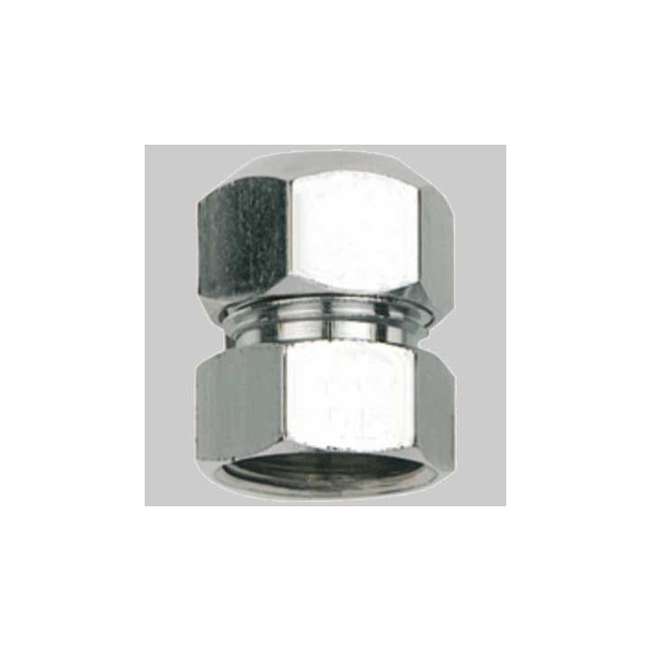 RACCORDO DIRITTO FEMMINA OTTONE CROMATO - 3/8x3/8 mm 10